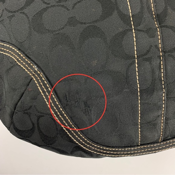 Coach Black Signature Print Hobo Shoulder Bag 6279 - Picture 8 of 12